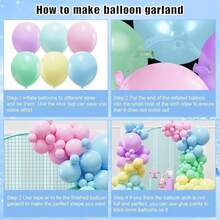 126Pcs Pastel Rainbow Balloons Arch Garland Kit, Macaron Balloon Arch Kit,18/10/5 Inch Pastel Spring Balloon Arch For Unicorn Theme Party,Easter Spring Birthday Party,Baby Shower,Wedding Decoration - Multicolor - View 7