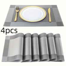 Bộ 1-12 tấm lót bàn ăn bằng PVC chống thấm nước và chịu nhiệt, thích hợp cho phòng ăn, trang trí bàn ăn, trang trí nhà cửa. - Nhiều màu - Xem 17