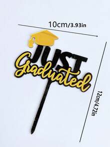 1pc/3pcs/6pcs Gold & Black 2026 Graduation Cake Topper, Suitable For Graduation Theme Party DIY Cake & Dessert Decorations - Multicolor - View 6