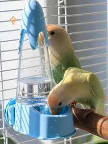 Automatic Bird Waterer, Large Capacity Hanging Drinking Cage, Suitable For Parrots, Hamsters, Gerbils, Anti-Spill And Anti-Splash Water Bottle, Automatic Bird Feeder, Plastic Hanging Bird Waterer, Can Be Hung Or Used, Say Goodbye To Messy Parrot Drinking Environment, Bird Drinking Fountain