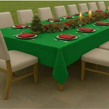 Oxford Slub Tablecloth, 5 Meters, Plain, For Events And Decoration - 綠色 - 查看 2