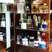 1 kệ treo tường acrylic trong suốt - Tự dính, dùng cho phòng tắm, làm kệ sách, kệ đựng xà phòng và đồ trang trí nhà cửa, kệ trang trí tường | Giải pháp lưu trữ phong cách | Đế tự dính, dụng cụ sắp xếp và lưu trữ đồ dùng phòng tắm - Trong sáng - Xem 6