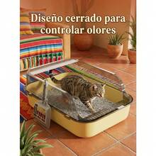 Expanded Design Cat Litter Box With Anti-Splash Control, Ideal For Modern Homes For Pet Owners In Mexico - one-size - View 2