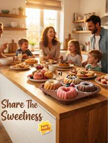 1 Set Includes 1 Silicone Donut Mold With 4 Flower Shaped Molds And 6 Swirl Shaped Molds, Easy Release And Heat Resistant. Suitable For Making Various Shaped Donuts, Cakes, Puddings, Etc. Made Of Silicone Material, Ideal For Home Baking And Dessert Shops. A Very Practical Tool For Baking Beginners And Dessert Lovers. - Multicolor - View 3