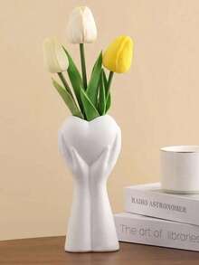 Vaso de ABS (1 unidade), vaso decorativo criativo em formato de coração e mão, em cor sólida, ideal para decoração de mesa, presente de aniversário, vaso de flores para casa, vaso de vidro. - Multicolorido - Ver 11