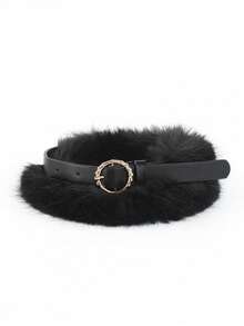 1 pieza Cinturón de cintura elegante y minimalista, accesorio sexy de corsé de piel sintética negra retro, adecuado para chaquetas, jeans, vestidos, uso diario, fiestas y regalos del Día de San Valentín - Multicolor - Ver 9