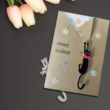 1个猫形金属切割模具，适用于DIY剪贴簿、压花、手工卡片制作、礼品卡制作