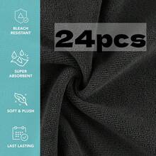 6/12/24Pack Makeup Remover Cloths, 12 X 12 Inch Makeup Towels Soft Microfiber Face Towels, Reusable Makeup Remover Cloths For All Skin Types, Gentle And Effective Facial Washing Experience