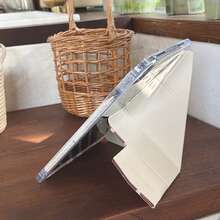 六色波点亚克力iPad保护壳，适用于iPad第11代、iPad Pro 2025、iPad Air 7/6、第10代、11英寸，可爱设计，带笔槽，可折叠，简约韩式风格 - 彩色 - 查看 11