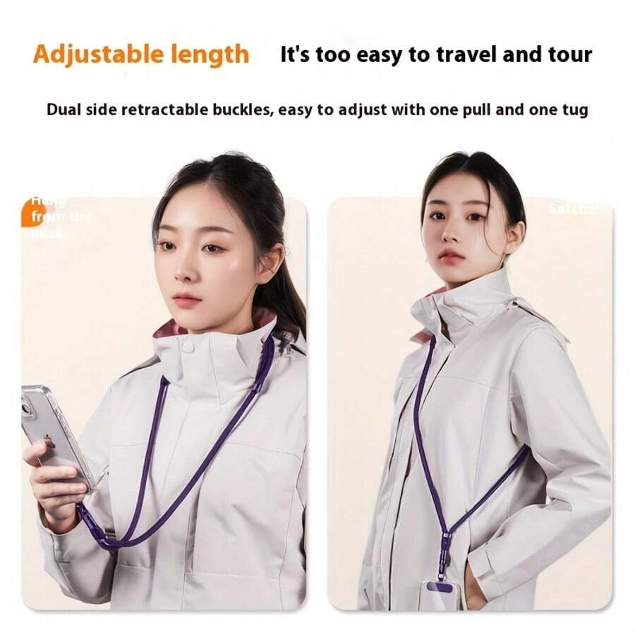 Dây đeo cổ tay điện thoại có thể điều chỉnh, dây chống thất lạc, dây an toàn khi đi du lịch ngoài trời có kẹp, dây treo ngắn.