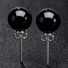 1 Pair 925 Sterling Silver Natural Agate & Carnelian Round Earrings, Designer Fashion Elegant Sexy Jewelry Gift For Young Women, Luxury Couple Vacation Present