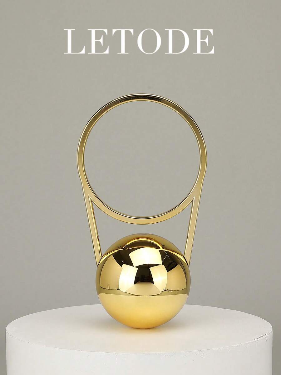 LETODE Rhinestone Jewelry Set Bling Necklace Earrings Bracelets Set For Women Evening Clutch Bag Bridal Wedding Gold Plated Spherical Acrylic Handbag Fashion Metal Decoration Purses For Women Prom With Detachable Metal Chain For Wedding And Party Shoulder Bag For Women Clutch Purses For Ladies Bag Women's Handheld Evening Bag Versatile Handheld Bag Cocktail Party Wedding New Wallet Banquet Bag - Gold - View 1