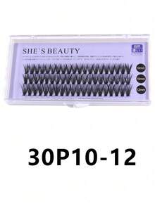 3pcs/Pack 60pcs/Pack C Curl 0.07mm Mixed Length Pre-Fanned Mink Eyelash Extensions, Soft Curl, Eye Enlarging, Portable For Home Or Outdoor Use, Suitable For Parties, Gatherings & Makeup Lash Clusters,Eye Lash Clusters,Individual Eyelashes,Lashes,Fake Lashes - Black - View 24