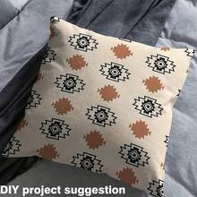 Feelyou - Tela de tapicería azul del suroeste para sillas, tela geométrica de The Yard Western Decor  nativo americano, diseño decorativo impermeable al aire última intervensión, tela de 3 - Multi410 - Ver 5