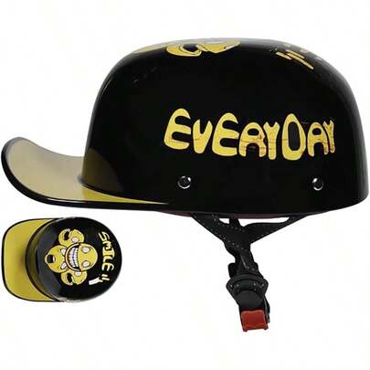 BMX HelmetDOT Approved Half Hel-Met Baseball Cap Vintage Lightweight And Breathable Motorcycle German Style Hel-Mets For Scooter Moped Cruiser Chopper ATV A3XL/ 61~62cm