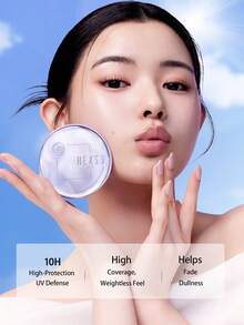 HEXZE 持久气垫粉底，SPF40，48小时长效防晒，高遮瑕，防水防汗，11克，02号自然色，适合中性肤色 - 02 自然 - 查看 4