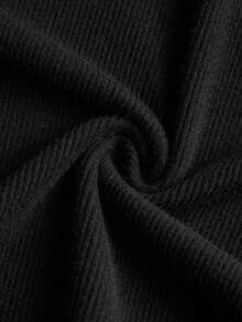 abyoxi Bộ 2 món dành cho nữ: áo khoác cardigan ngắn màu đen trắng phối vàng cài cúc phía trước và váy mini cúp ngực ôm sát, chất liệu vải dệt kim co giãn, kiểu dáng cổ điển thanh lịch, thời trang sành điệu, phù hợp cho công sở, đi làm, dạo phố, hẹn hò, mùa thu/đông. - màu đen - Xem 7