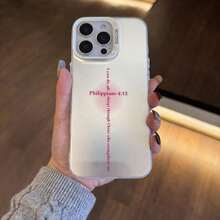 Funda de Teléfono Estética Cruz Simple para iPhone 16 Pro Max Funda 11 15 14 13 12 Pro Max Plus Funda Plateada a Prueba de Golpes Regalos Cristianos para Hermana Mujeres Hombres - Color mixto 1 - Ver 2