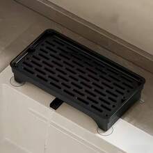 1个重型碳纤维水槽收纳架，带排水系统和可拆卸隔板 - 节省空间的水槽置物架，防锈金属台面储物架，适用于厨房/浴室水槽，可放置海绵和水槽搁板 - 彩色 - 查看 4