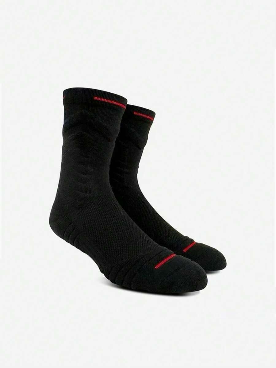 3 paia di calze da basket colori misti, calze da uomo in spugna imbottite, calze da compressione per calcio, corsa e attività all'aperto - Multicolore - Visualizzare 1