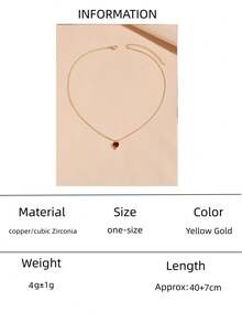 1pc Custom Birthstone Necklace, Zirconia Tear-Drop, Heart Square Gemstone Personalized Birthday Gift, Mom Gift, Best Friend Gift - Love 1 - View 27