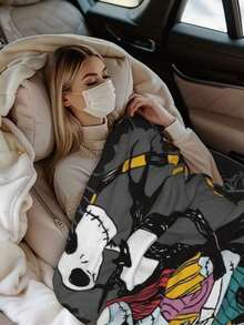 Disney Jack Skellington Nightmare Before Christmas Warm Non-Shedding Flannel Blanket - Super Soft Fuzzy Throw For Couch, Bed & Gift - 風格 - 查看 8