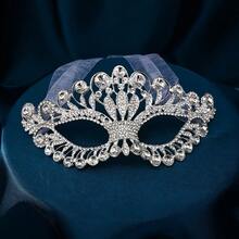 1 Piece Bridal Rhinestone Masquerade Ball Halloween Party - con cú - Xem 3