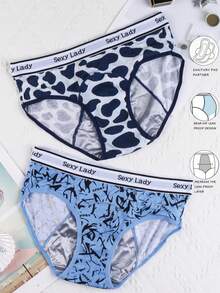 6 Women's Solid Color Menstrual Underwear, Suitable For Menstrual Cycle - Soft, Elastic, Skin Friendly Fabric, Comfortable All Day Women's Underwear - 彩色 - 查看 3