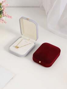 吊坠项链首饰盒，植绒礼盒，用于首饰收纳和展示 - 彩色 - 查看 6