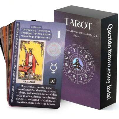 Tarot Rider Waite, Tarot en Español para Principiante, No Necesita Libro de Guía, Baraja Clásica con 78 Cartas 22 Arcanos Mayores y 56 Arcanos Menores,36727976