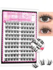 200/100片蓬松松鼠毛假睫毛 | 无需胶水，打造自然浓密妆效 - LC+ - 查看 9