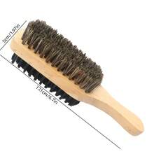 1pc Natural Wooden Hair Brush | Black Bristles + Ergonomic Handle Design | Scalp Massage & Hair Smoothing, Suitable For Daily Grooming & Home Use - Multicolor - View 8