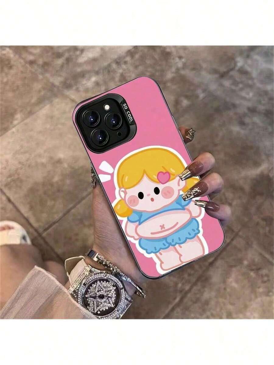 Funda Antigolpes para17 16 15 14 13 12 11 Pro Max 16 15 14 12 13 con Diseño de Chica Anime y Patrón de Vientre, Funda Dura y Silenciosa, Funda Antigolpes para Teléfono,Accesorio para Teléfono Anticaída,Funda de Teléfono Silenciosa,Funda Rígida para ,Funda de Arte Anime - Negro - Ver 1