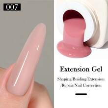 无痛美甲延长胶，GMUME 无灼伤延长胶（罐装），15 种裸色、粉色、透明硬胶，低热固化美甲胶替代品，适用于敏感指甲，UV/LED 可卸塑形胶 - 彩色 - 查看 27