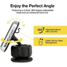 SCOSCHE MWSM2PK-UB MagicMount™ Soporte Universal magnético para Celular/navegador GPS de Ventosa de succión para Auto casa u Oficina 2 por Paquete Base para el Tablero Negro/Plateado - NegroPlata - Ver 4