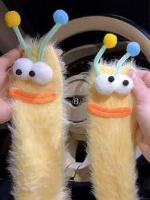 1/2 Paio di Calzini Invernali Casuali Pelosi a Forma di Bruco, Calzini Decorativi Spessi e Caldi per Interni, Calzini Carini e Divertenti con Cartoni Animati per la Casa, Regalo Natalizio Caldo - Multicolore - Visualizzare 17