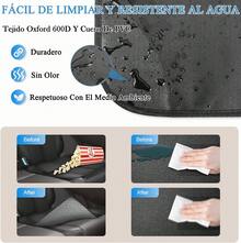 WEAGP 2 Pieza Protector de Asiento de Coche, Protector de  de Asiento Infantil con Bolsas de Alenamiento para Asiento, Juego de 2 Protectores de Asiento de Coche para SUV Sedán Camión - albaricoque - Ver 3