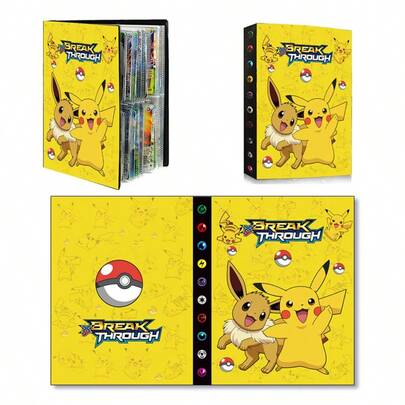 240-Page Card Album! 4-Slot Album With Charizard And Mewtwo Designs - Protective Sleeves And Card Holder Accessories, Perfect For TCG Fans Collection!