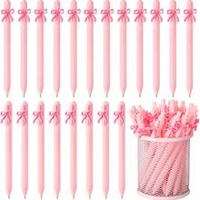 Bộ 3/6/12 bút bi hình nơ màu hồng, quà tặng cho bé gái, trường học, tiệc sinh nhật, đồ dùng văn phòng, đám cưới, đồ dùng tiệc mừng em bé theo chủ đề bướm, quà tặng cho khách mời dự tiệc mừng em bé, tiết lộ giới tính, quà tặng tiệc mừng em bé, mẹ có con trai, mang thai, tiệc độc thân, sinh nhật lần thứ nhất, đồ dùng cần thiết cho bé, màu hồng, thông báo em bé, thông báo mang thai. - Hồng - Xem 1