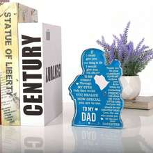 1pc Cool Gifts For Dad From Daughter Father's Day, Gifts For Dad Birthday, Ideas Gifts For Daddy, Best Dad Ever Gifts, Dad Desk Decor Acrylic Plaque Sign Birthday Graduation - Trong suốt - Xem 7