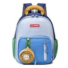 Children's Lion Backpack Set For Girls And Boys, Navy Blue. - Azul Marino - Ver 2