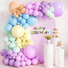 126Pcs Pastel Rainbow Balloons Arch Garland Kit, Macaron Balloon Arch Kit,18/10/5 Inch Pastel Spring Balloon Arch For Unicorn Theme Party,Easter Spring Birthday Party,Baby Shower,Wedding Decoration - Multicolor - View 1