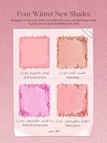 JOOCYEE AURA GLAZED 腮红高光，珠光光泽高光提亮肤色，缎光腮红，彩虹珠光色调 - S242 Lavender Waltz - 查看 7