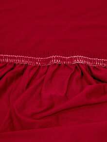 4件套纯色游戏椅套，采用现代弹力轻便透气涤纶面料，可拆卸可水洗，提供舒适时尚的游戏体验 - 大紅 - 查看 6