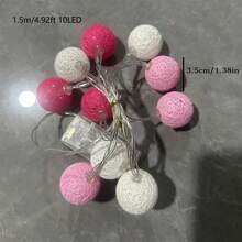LED仙女灯串，装饰仙女灯，适用于室内/室外、卧室、婚礼、派对装饰 - 粉色 - 查看 12