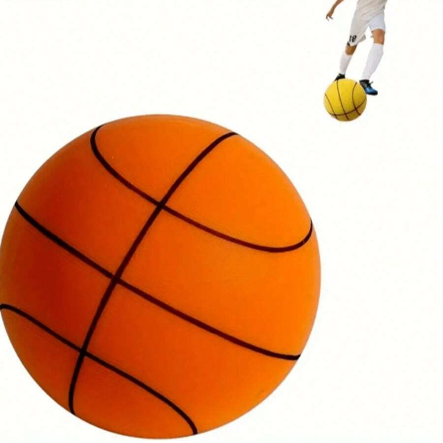 男女通用弹性室内篮球 - 静音高密度泡沫球，EVA材质，三种尺寸可选，适合静音训练，表面纹理设计，居家使用理想之选 | 完美适用于室内/室外游戏、沙滩娱乐和团队比赛，是家庭、健身房、训练场馆、运动器材、篮球配件和篮球用品的必备之选，也是节日送礼佳品，男士适用 - 彩色 - 查看 1