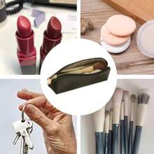 XGTB de aje de maquillaje b de maquillaje portátil para mujeres b de piel con cierre b de éticos pequeña b de cepillo para polvo de - como en la foto - Ver 4