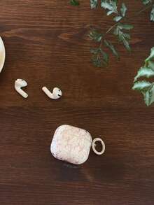 Ins风韩版粉色线条花卉图案4/ Pro第三代/ 2无线蓝牙耳机保护套，柔软全包保护壳，女士款 - 粉色 - 查看 8