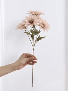 1pc Artificial Mountain Flower Branch Decoration, Suitable For Home Living Room And Aesthetic Room Fireplace Vase Decorations, New Year Decorations, Valentine's Day And Wedding Scene DIY Atmosphere Decorations - Pink - View 2