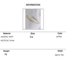 1pc Stainless Steel Cubic Zirconia Studded Minimalist Starry Ring, Luxurious & Elegant Accessory For Women - Mini Diamond Ring - View 11